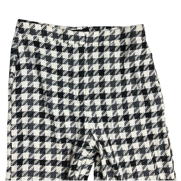 Zara Pants Womens L Black & White Houndstooth Wide Leg Business Casual Timeless - Picture 13 of 13